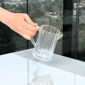 Leiteira Radial em Cristal com Fio de Ouro 290ml