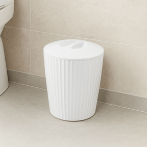 Cesto de Lixo Lixeira Groove Branco 5 Litros