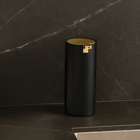 Dispenser Para Detergente Linha Conceito Preto e Dourado