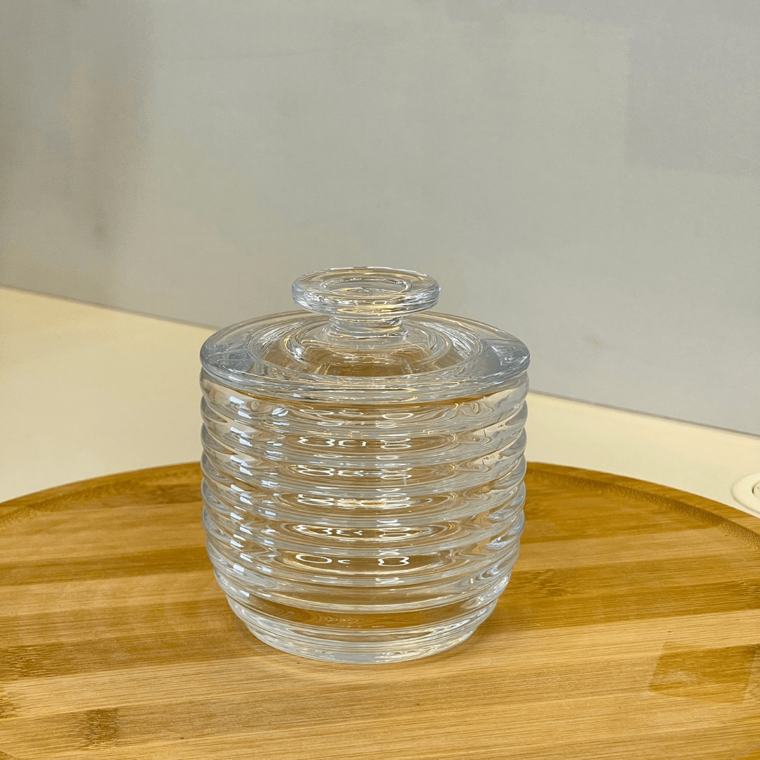 Manteigueira Francesa Colmeia de Vidro 10,5cm