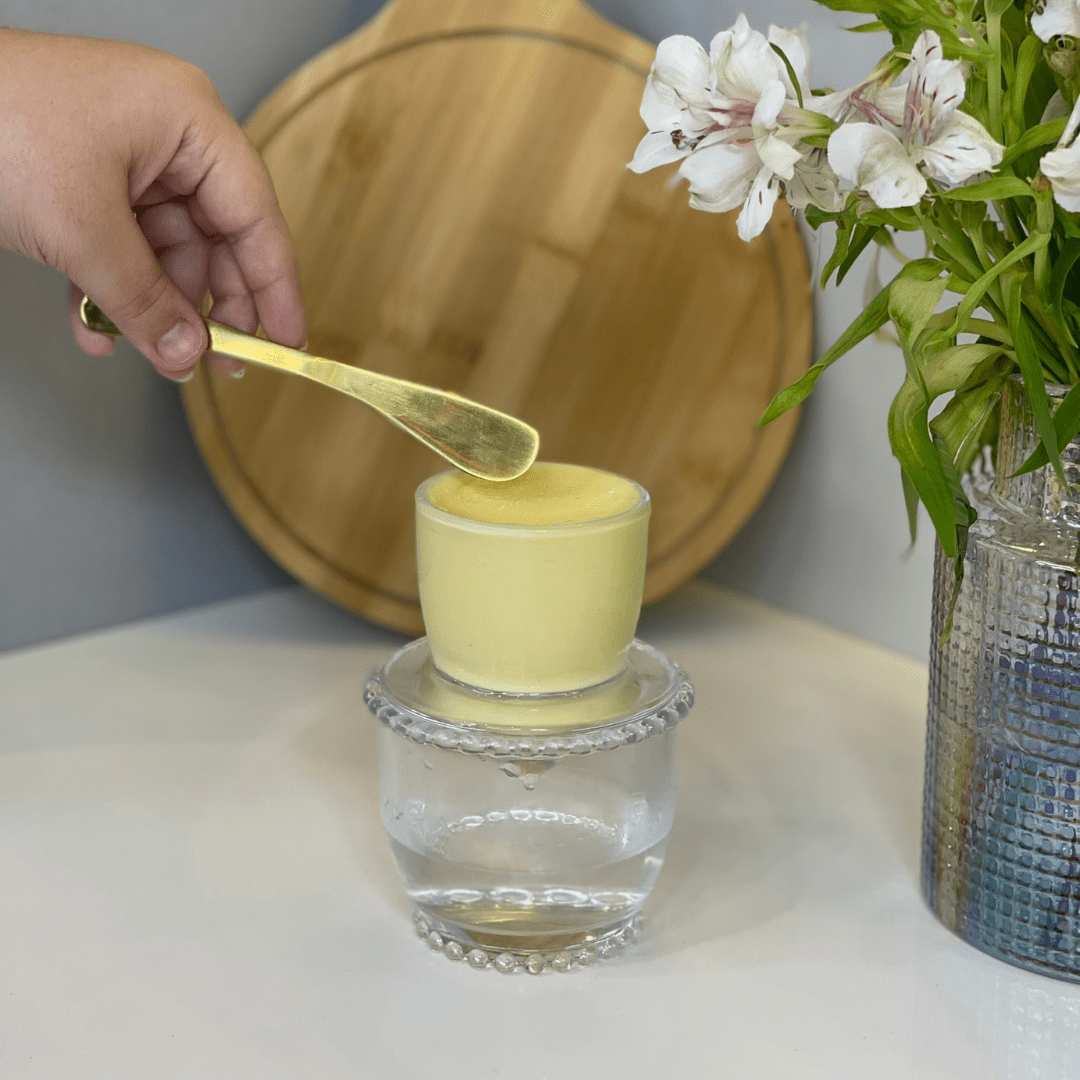 Manteigueira Francesa de Vidro com Tampa Pearl 155ml