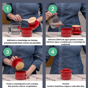 Manteigueira Francesa em Cerâmica Preta 250g