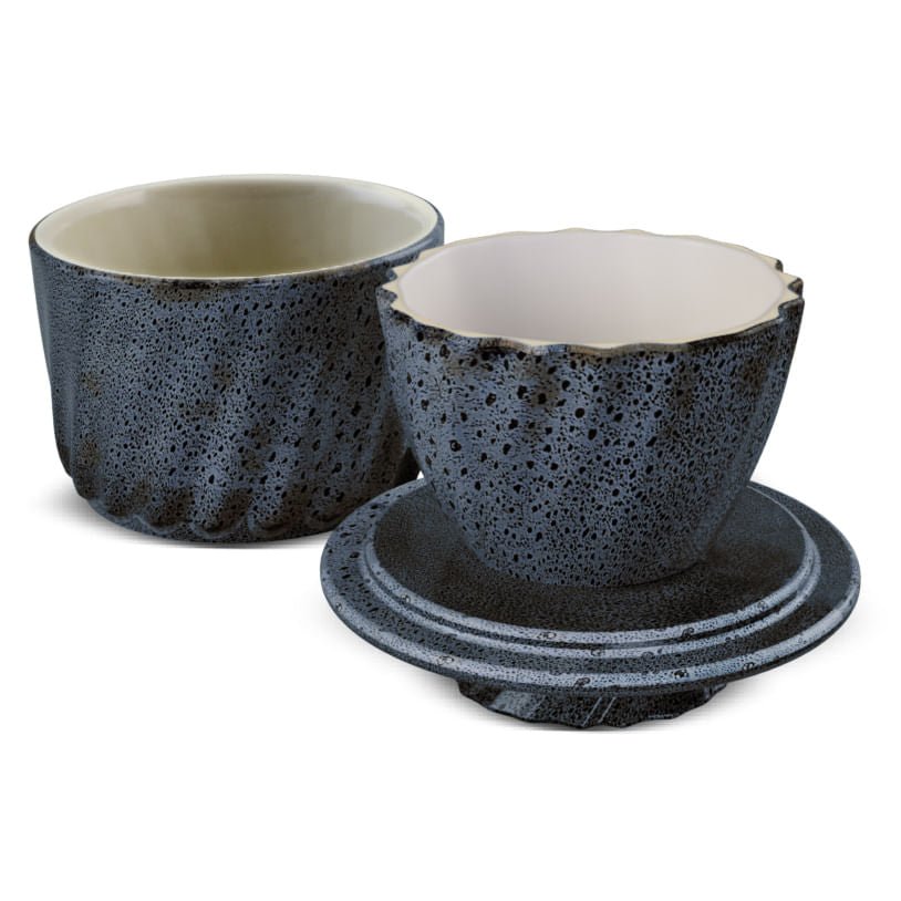 Manteigueira Francesa Twist em Cerâmica Azul Organico 250g