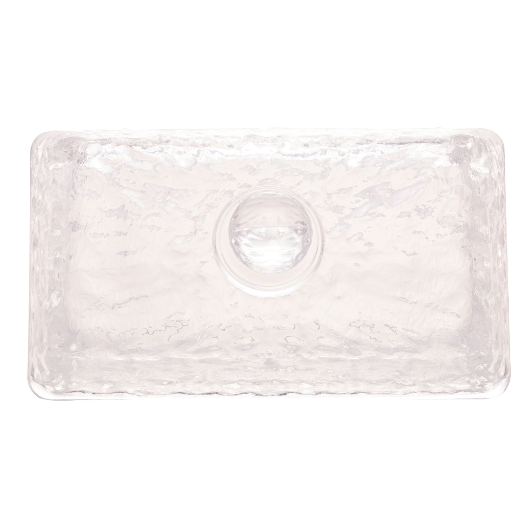 Manteigueira Petra Cristal Ecológico e Fio de Ouro com Tampa 17cm