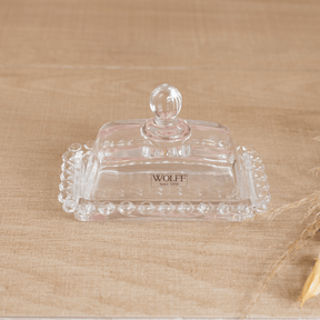 Manteigueira Cristal Pearl Bolinha - 11 cm