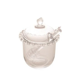 Meleira de Cristal Chumbo com Pegador e Detalhes em Formato de Coração