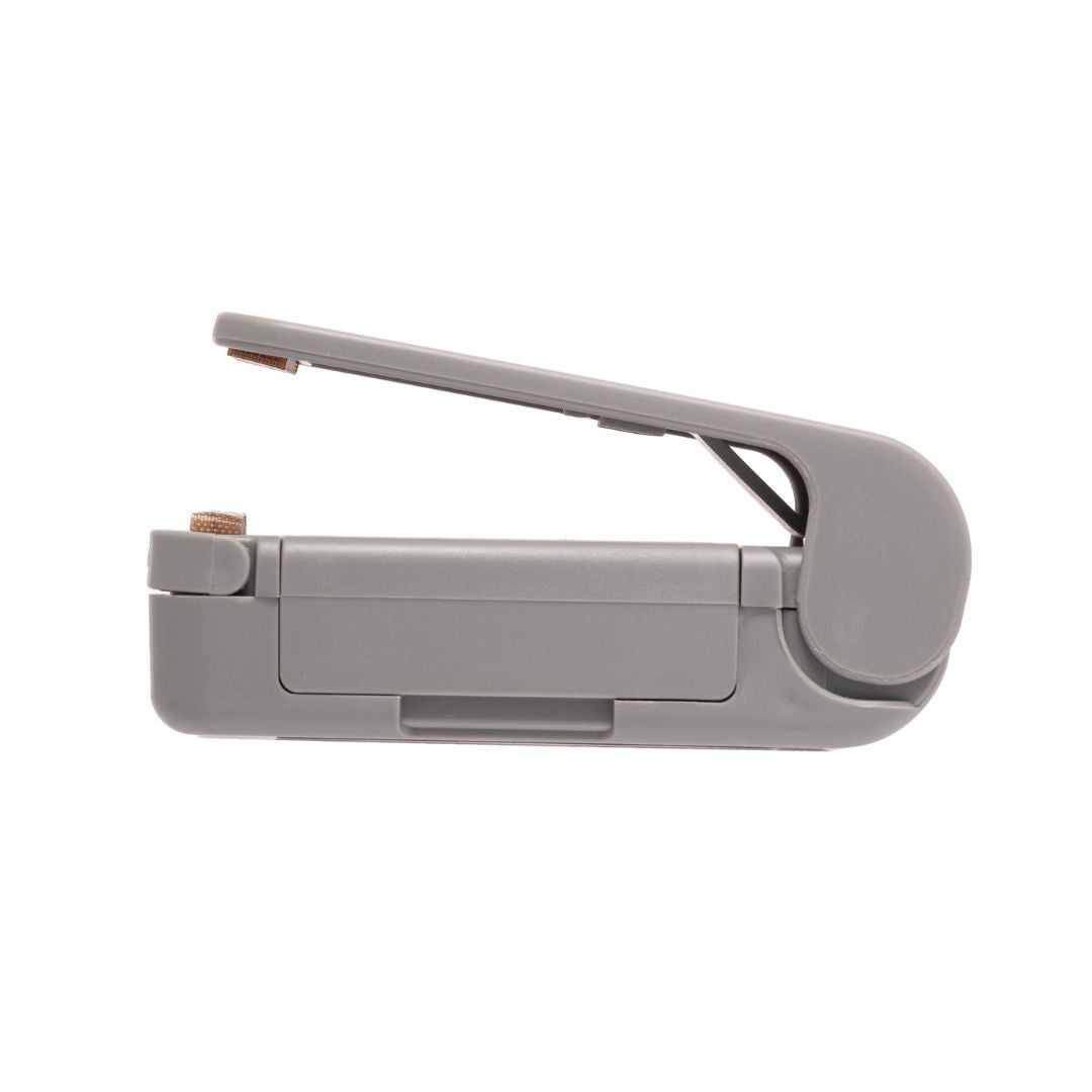 Mini Seladora de Embalagem em Plástico com Imã Cinza