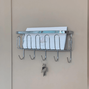 Organizador De Correspondências e Chaves Cromado