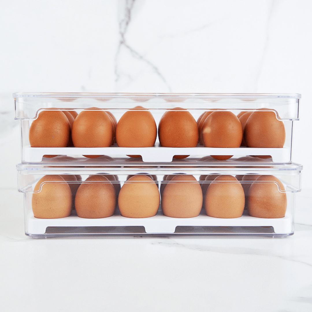 Organizador de Ovos Clear Fresh Natural 18 Ovos