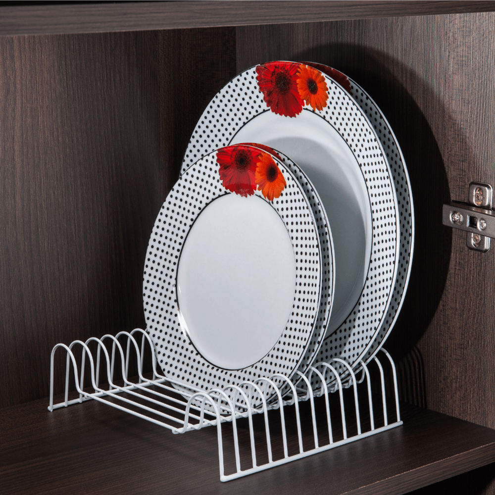 Organizador De Pratos 12 Posições 20 cm Branco
