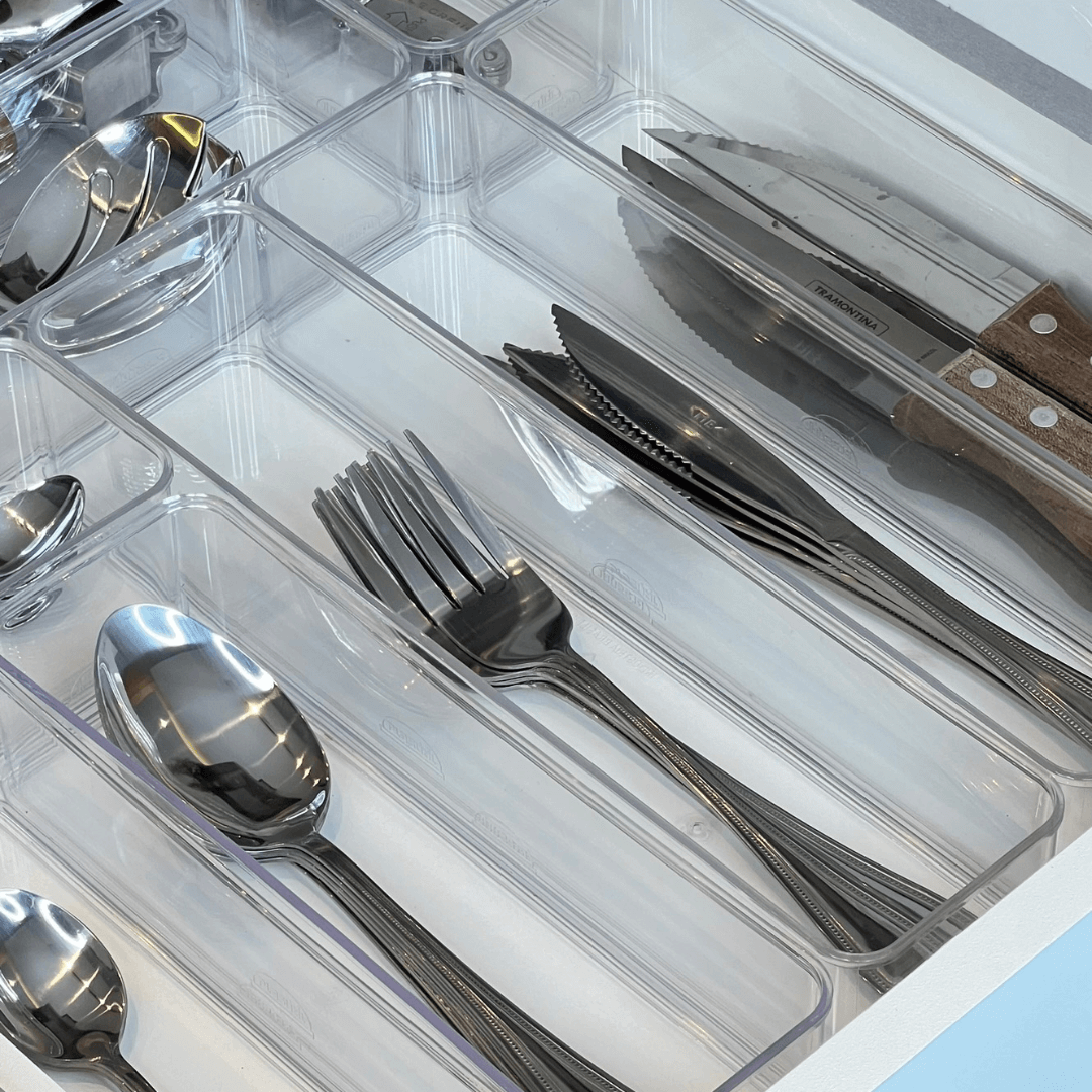 Organizador Encaixa Retangular Transparente 21,9cm