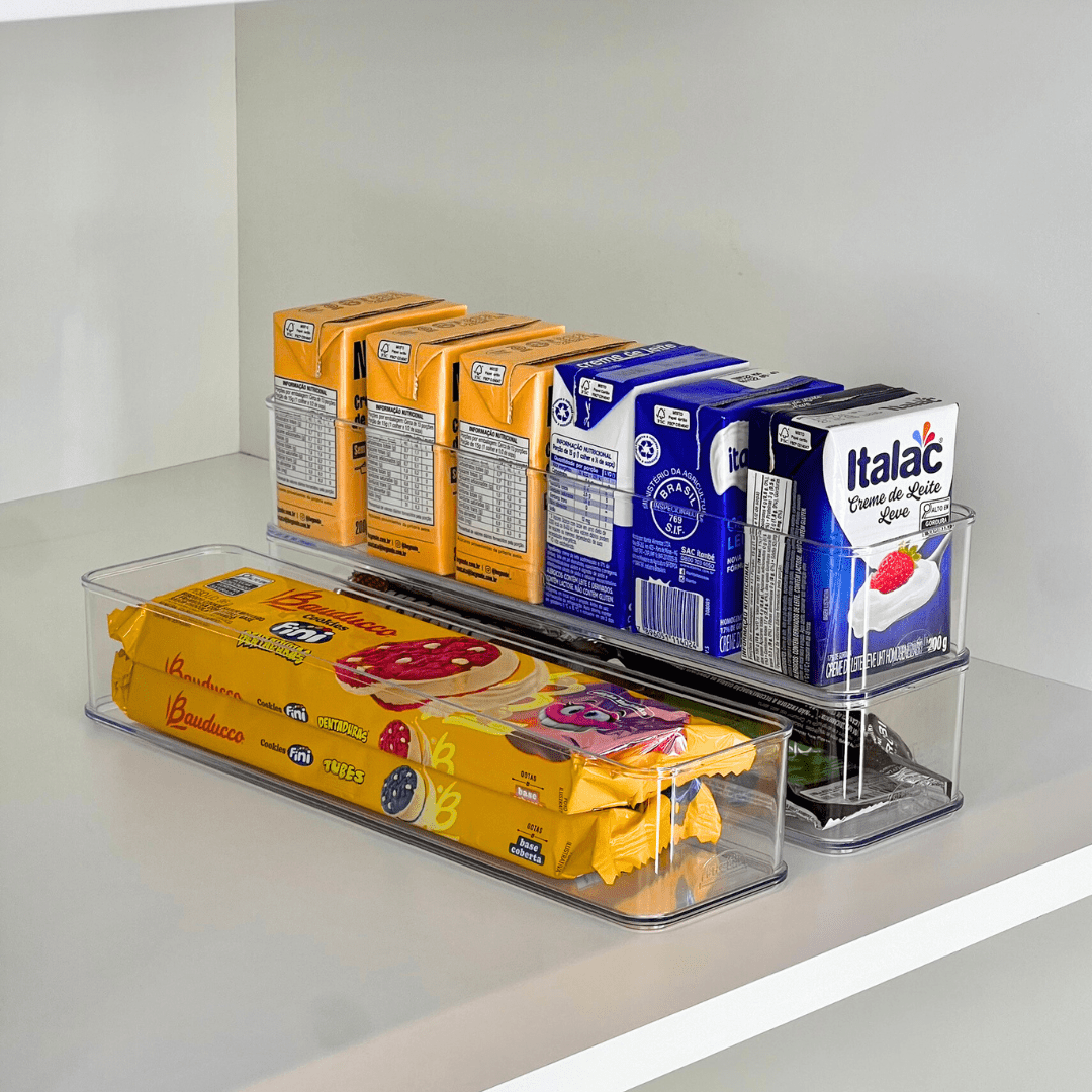 Organizador Encaixa Retangular Transparente 21,9cm