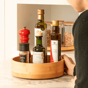 Organizador Giratório Keep de Bambu 25cm