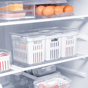 Organizador com Cesto Triplo Clear Fresh Branco 5 Litros