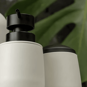 Porta Algodão e Cotonete Belly Soft Branco e Preto 12cm