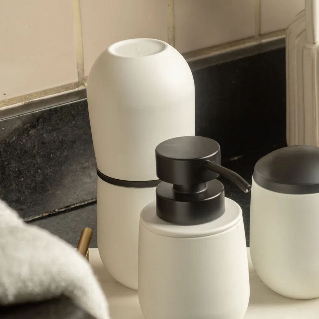 Porta Escova Belly Soft Branco 20cm