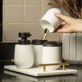 Porta Escova Belly Soft Branco 20cm