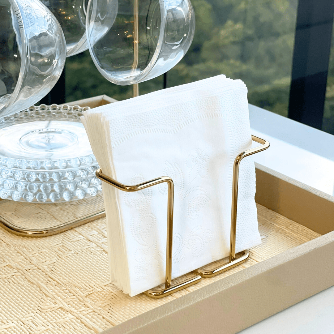 Porta Guardanapos Dourado 13,5cm