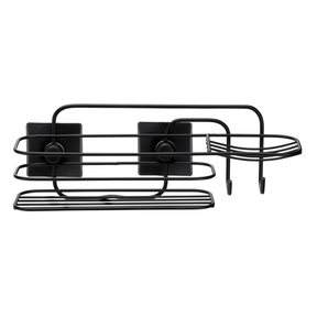 Porta Shampoo Com Saboneteira Dupla Face 3M Preto