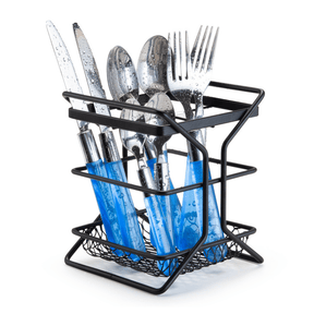 Porta Talher Com Divisória Linha Black Aço Preto