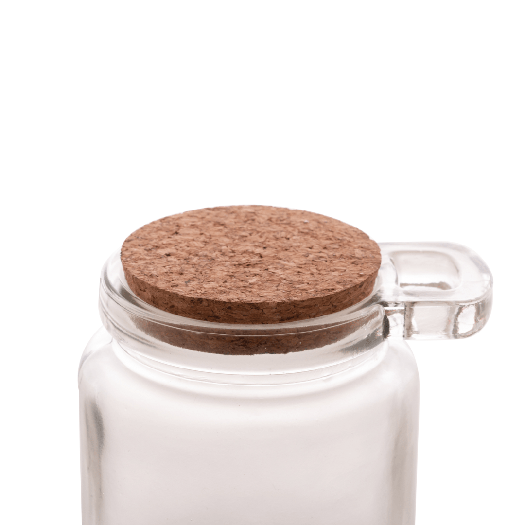 Porta Tempero de Vidro com Colher de Bambu 240ml