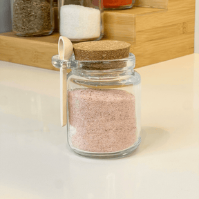 Porta Tempero de Vidro com Colher de Bambu 240ml