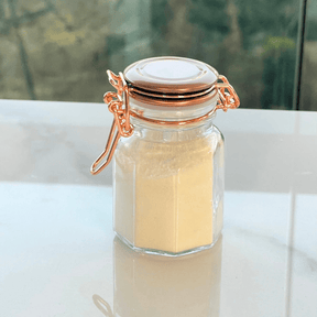 Porta Tempero Hermético de Vidro e Metal Rose Gold - 8 cm