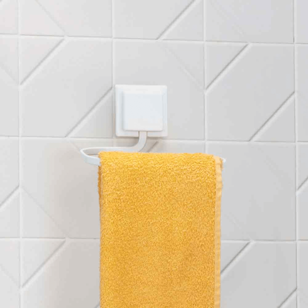 Porta Toalha de Rosto e Mãos Aço Piatina 3M Branco