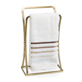 Porta Toalha de Rosto e Mãos de Bancada Dourado Fosco 31cm