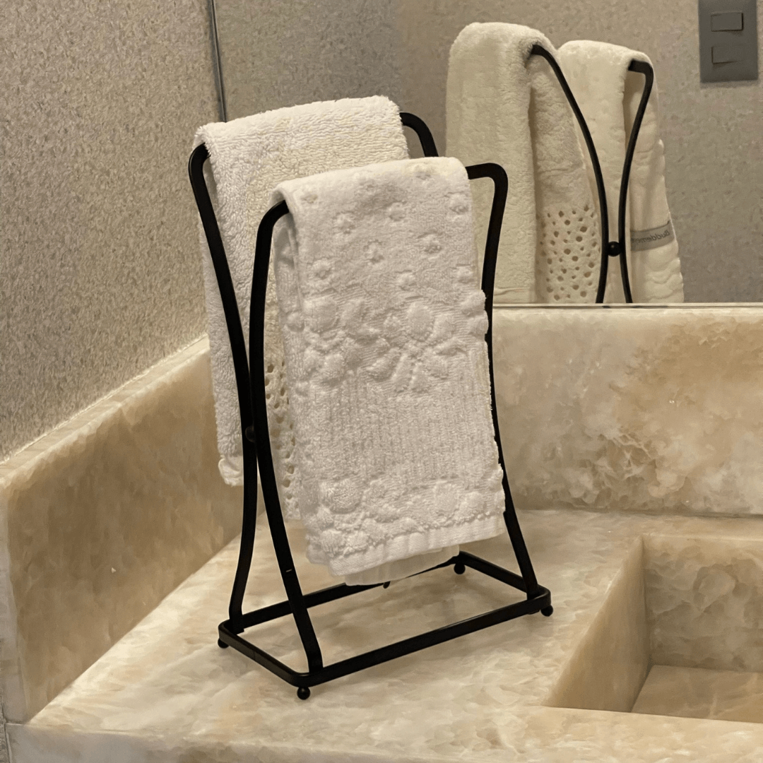 Porta Toalha Lavabo Black Aço Preto