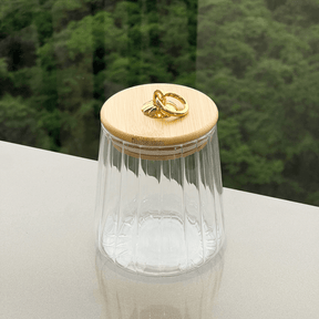 Pote de Vidro Classic com Tampa de Bambu 650ml