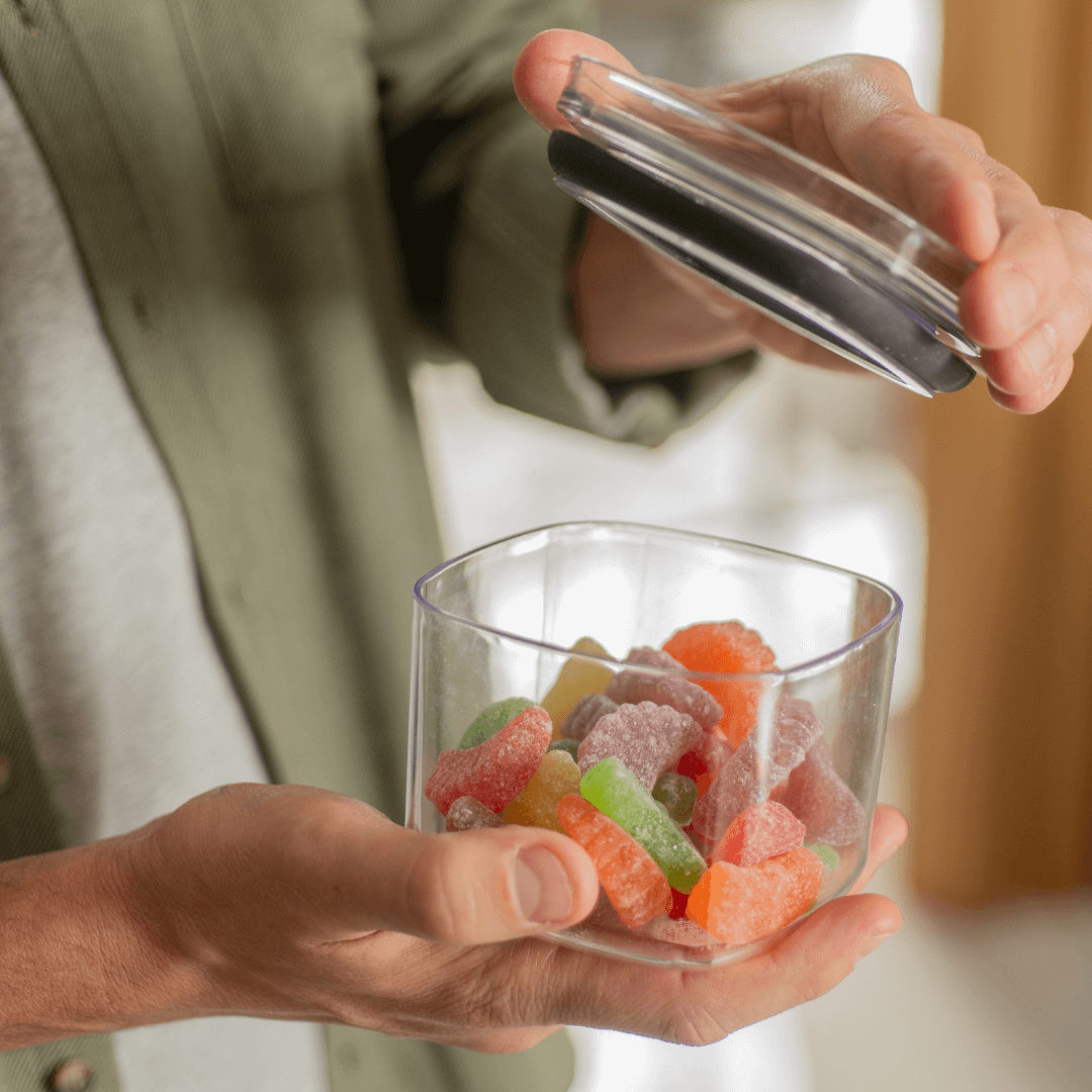 Pote Porta Mantimento Organizador Quadrado com Tampa Hermética Natural Block  450ml