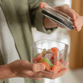 Pote Porta Mantimento Organizador Quadrado com Tampa Hermética Natural Block  450ml