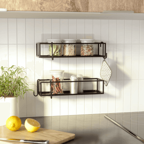 Prateleira Porta Shampoo Cubiko Preta 2 Peças