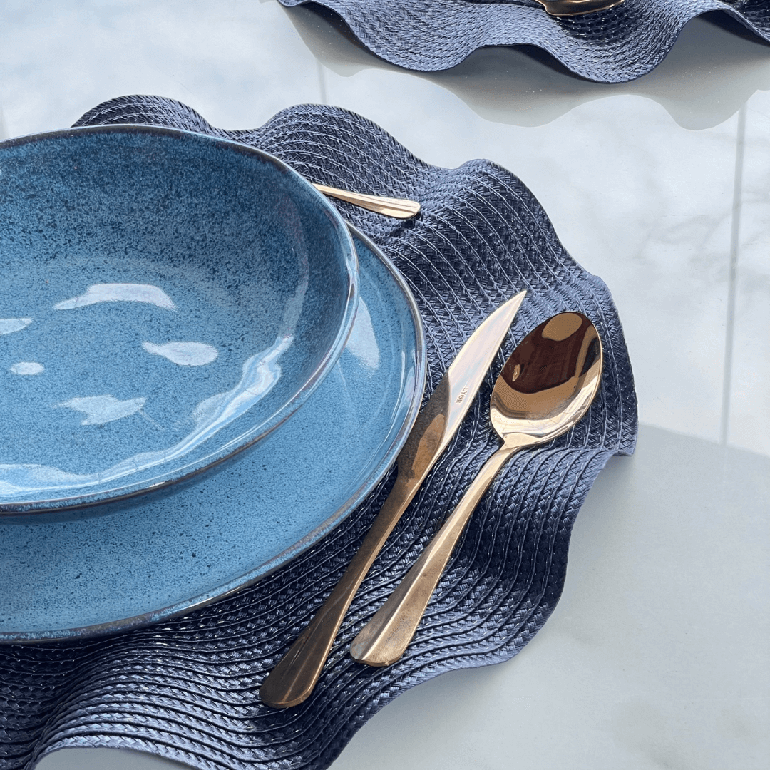 Faqueiro 24 Peças de Aço Inox Positano Rose Gold