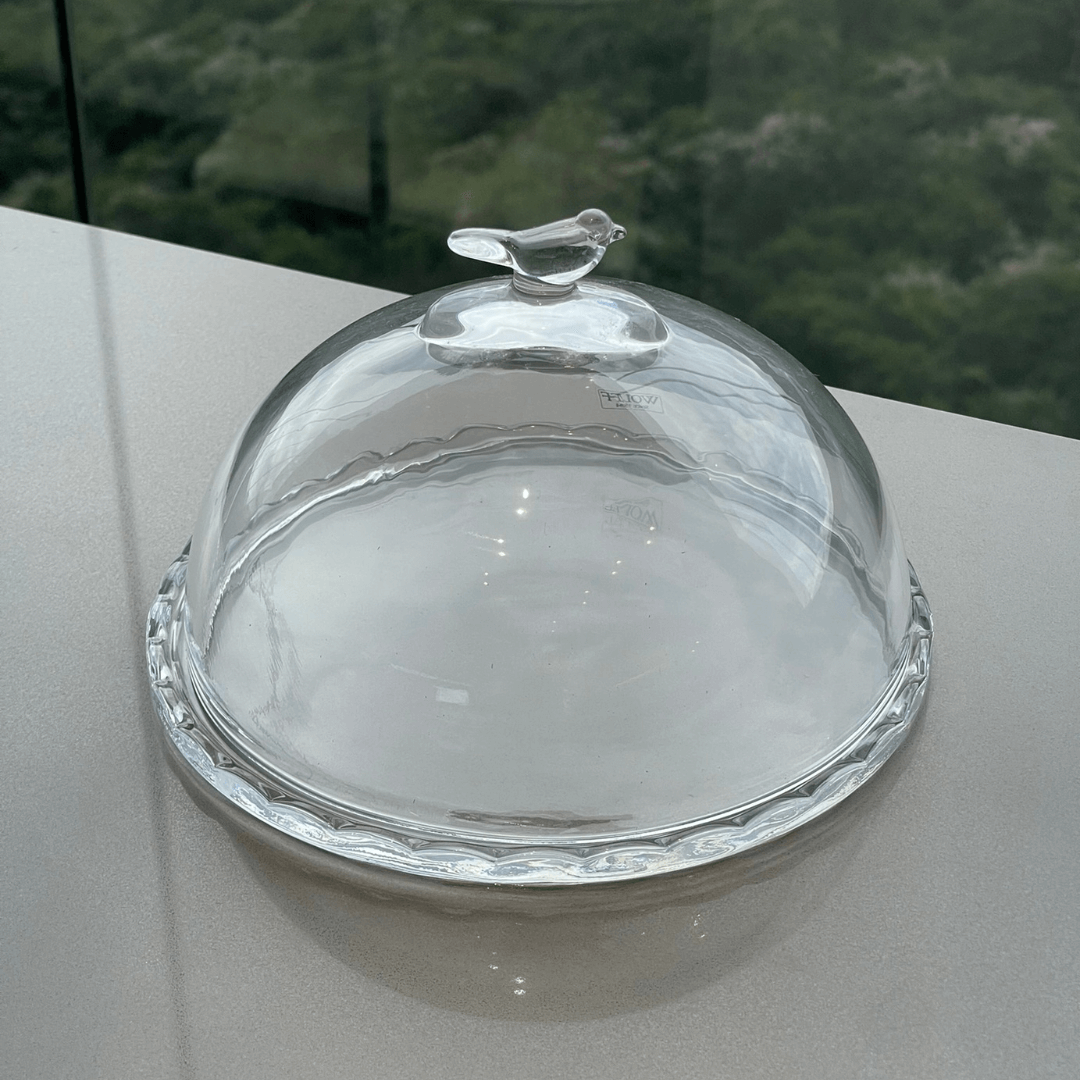 Queijeira com Tampa Bird Cristal 20cm