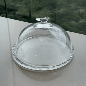 Queijeira com Tampa Bird Cristal 20cm