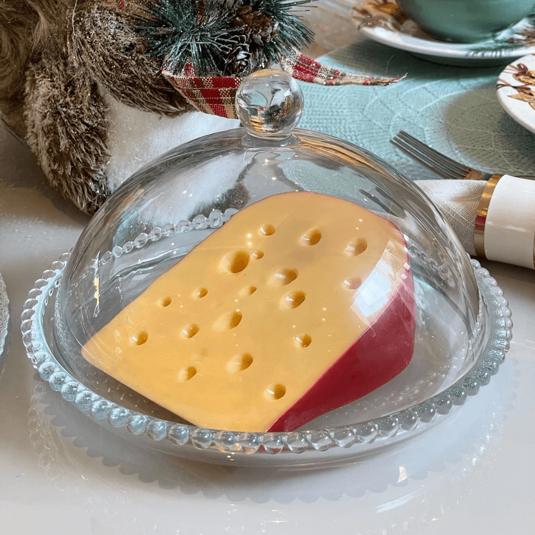 Queijeira Cristal Pearl Bolinha - 20 cm