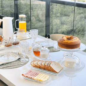 Queijeira de Cristal de Chumbo Tampa Coração 19,5 cm