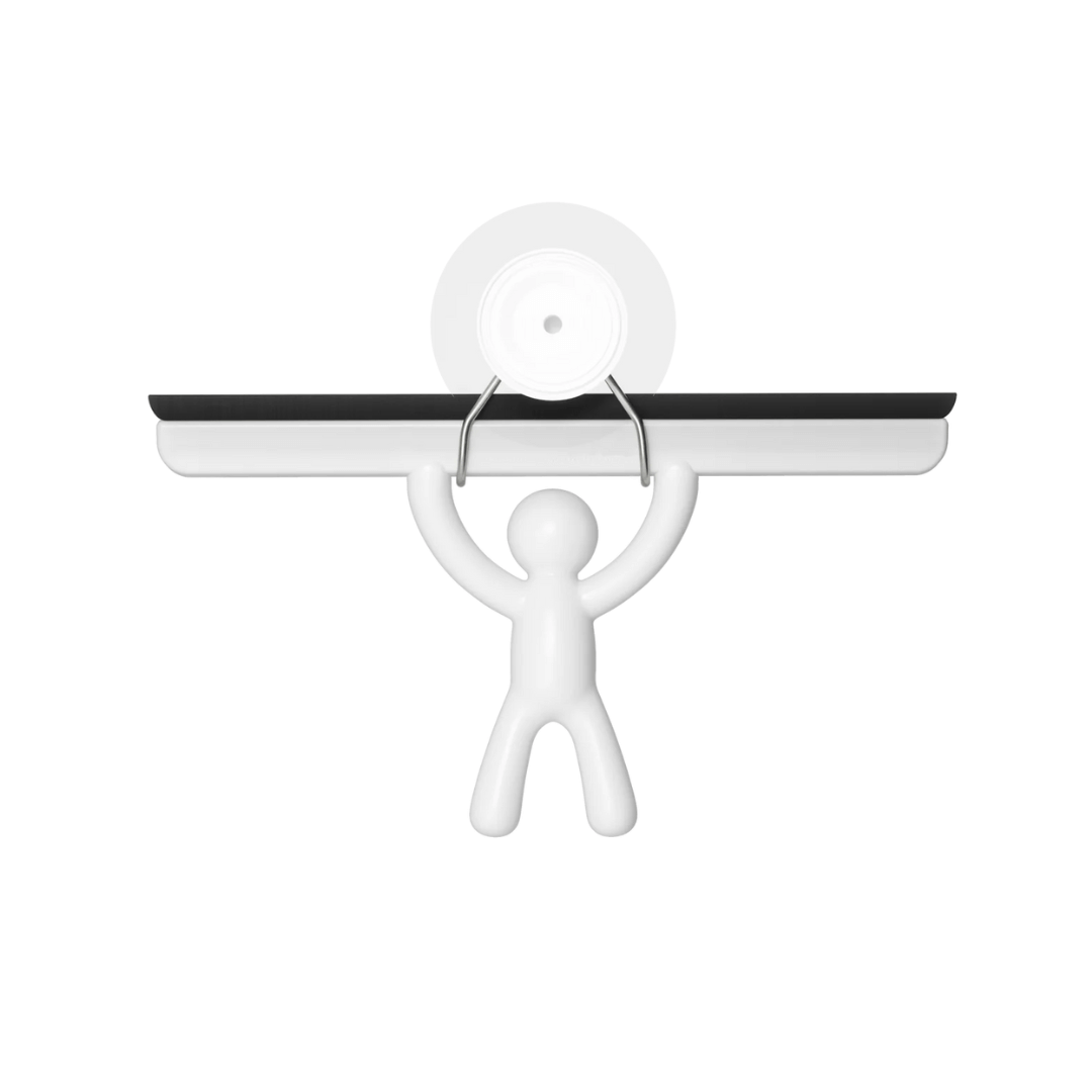 Rodo de Pia com Suporte Buddy Fixação Adesivo Branco 26,7cm