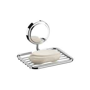 Saboneteira Fixação por Adesivo Cromada 12,5cm