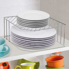 Suporte Cantoneira Organizadora de Pratos Cromado