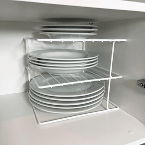 Suporte Para Pratos Organizador de Bancada Branco