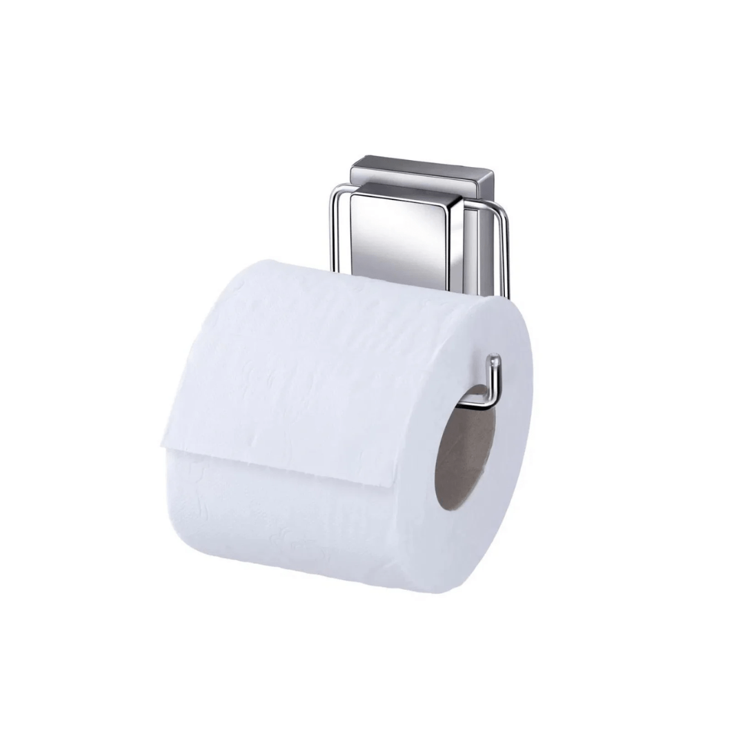 Suporte Para Rolo Papel Higiênico Com Ventosa Fixa Cromado