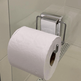 Suporte Para Rolo Papel Higiênico Com Ventosa Fixa Cromado