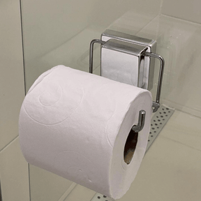 Suporte Para Rolo Papel Higiênico Com Ventosa Fixa Cromado