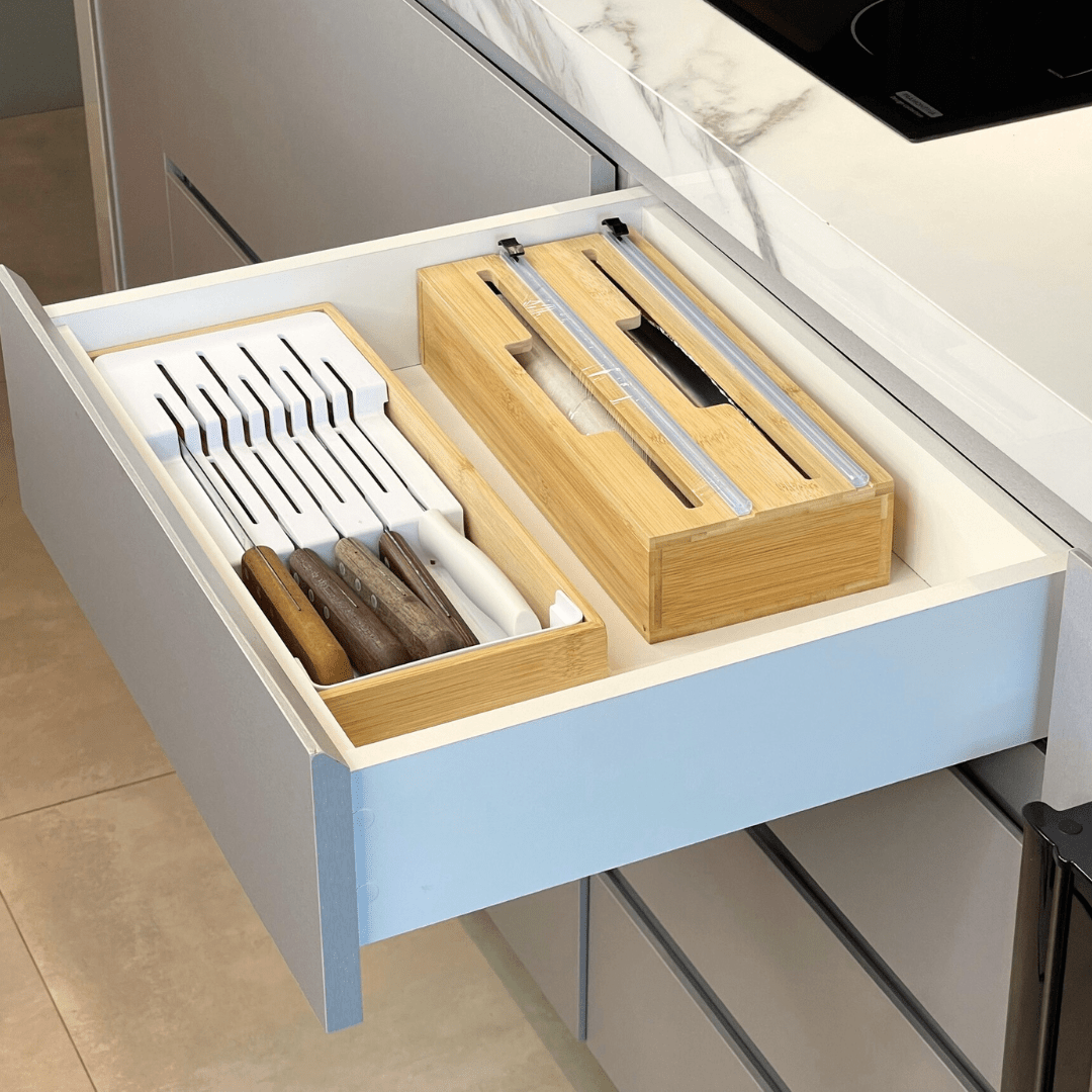 Organizador de Rolos Keep de Bambu para Gavetas