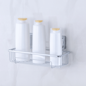 Suporte Para Shampoo Com Ventosa 28cm Aço Cromado