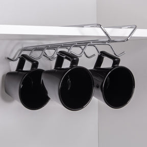 Suporte para Xícaras de Encaixar no Armário Cromado