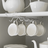 Suporte para Xícaras de Encaixar no Armário Cromado